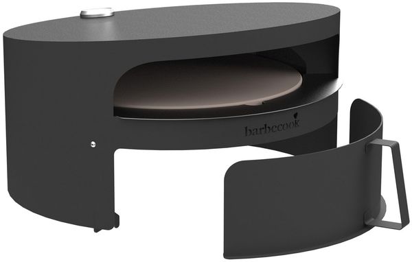 Barbecook Pizzaofen Holz Dynamic Centre 36 cm Backfläche, kompatibel mit offenem Holzgrill Nestor, 51,5 x 46 x 27,5 cm, Schwarz