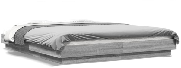 vidaXL Bettgestell Grau Sonoma 150x200 cm Holzwerkstoff 3281187