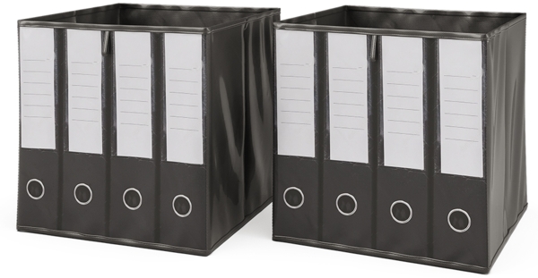 Faltbox 30x30 Schwarz 30 x 30 cm 2er Set Vicco