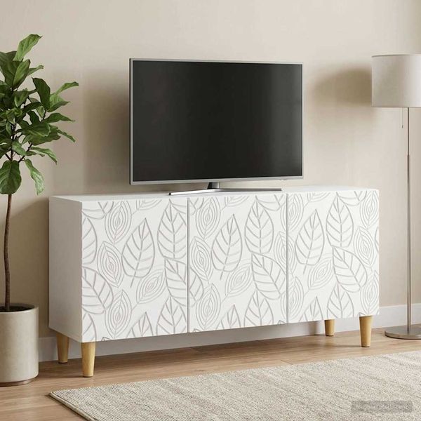 vidaXL TV-Schränk 99 x 34,5 x 50 cm Weiß Holzwerkstoff 895175