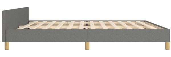 Bettgestell mit Kopfteil Dunkelgrau 200x200 cm Stoff [3125001] Bild 7