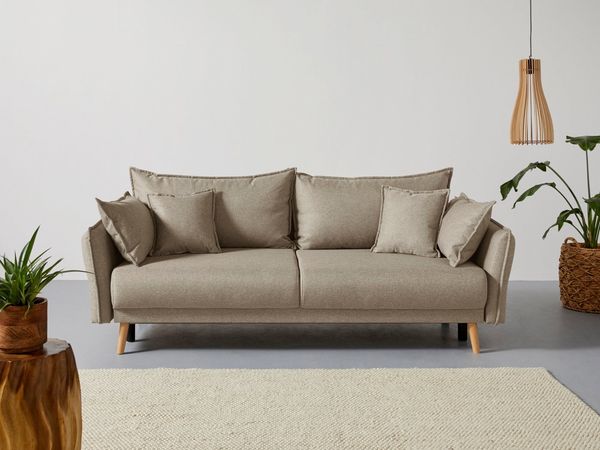 Home affaire Schlafsofa Granbo, incl. Bettfunktion und Bettkasten, Federkern-Polsterung, Seitentasche
