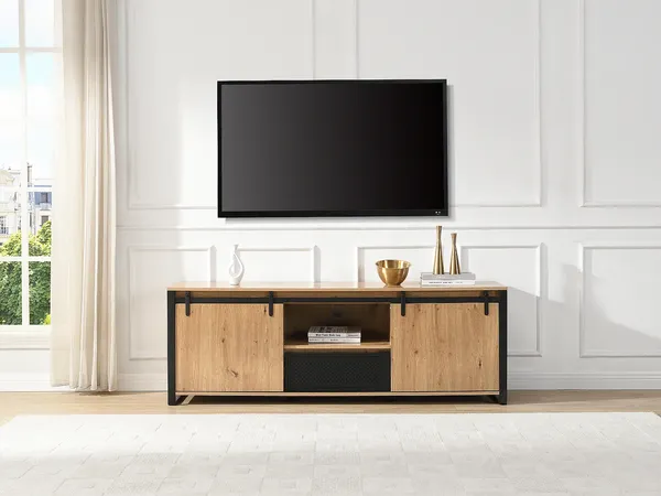 Vente-unique - BELINARO TV unit Holz, Platte Beige - B 40 cm x H 60 cm x L 170 cm