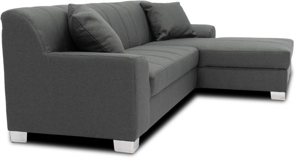 DOMO. collection Ecksofa Capri, Sofa in L-Form mit Füßen aus Chrom, Eckcouch, Polsterecke, Couch 239 x 152 x 75 cm (BxTxH), grau Bild 8