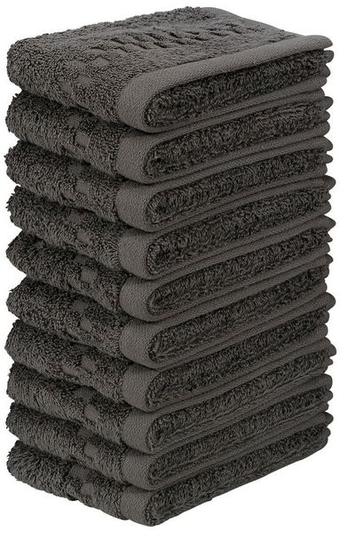 OTTO home Waschlappen Regona, Seiftücher 30x30cm, flauschig und weich, 500 gr/m², (Set, 10-St), Premium Handtücher mit Bordüre, Handtuch-Set, 100% Baumwolle