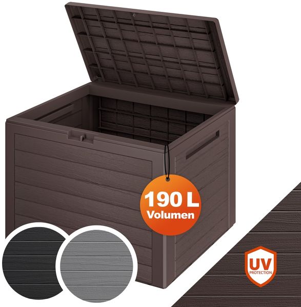 Casaria Auflagenbox Kissenbox Aufbewahrungsbox Lille Balkon Braun