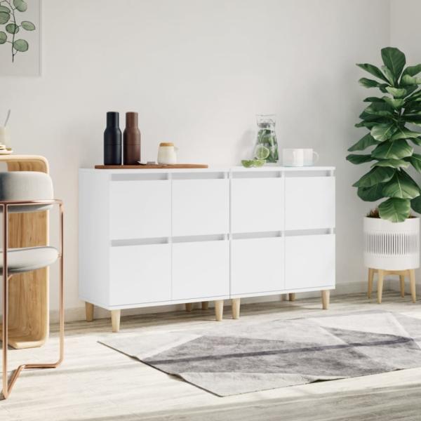 vidaXL Sideboards 2 Stk. Weiß 60x35x70 cm Holzwerkstoff 3185751