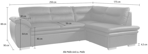 COTTA Ecksofa Leandra L-Form, wahlweise mit Bettfunktion und Bettkasten Bild 2