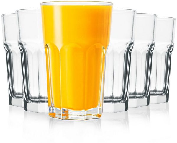 KONZEPT Gläser-Set 270ml, Ideal als Trinkgläser, Wassergläser, Saftgläser, Cocktailgläser, 12-tlg, 6/12 tlg. für Latte Macchiato, Wasser, Saft & Cocktails