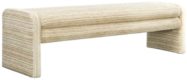 Bronx71 Esszimmerbank Ravi Chenille beige/taupe 160 cm