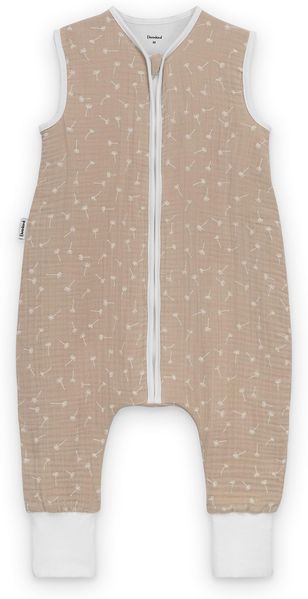 Ehrenkind® Baby Sommerschlafsack mit Füßen Musselin | aus weicher OEKO-TEX zertifizierter Bio-Baumwolle | Sommer Baby Schlafsack 1 TOG Gr. 100 Farbe Beige Gemustert