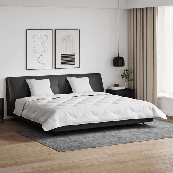 vidaXL Decke mit Kissen 3 pcs Weiß Mikrofaser und Daunenfedern 3377920