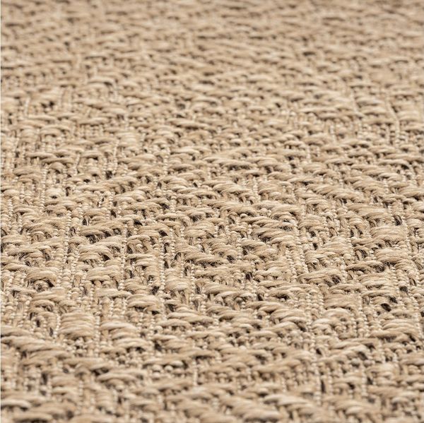 Carpetia Outdoorteppich In- & Outdoorteppich Jute-Look, rund, Höhe: 5 mm, robuste Struktur wetterfest & pflegeleicht
