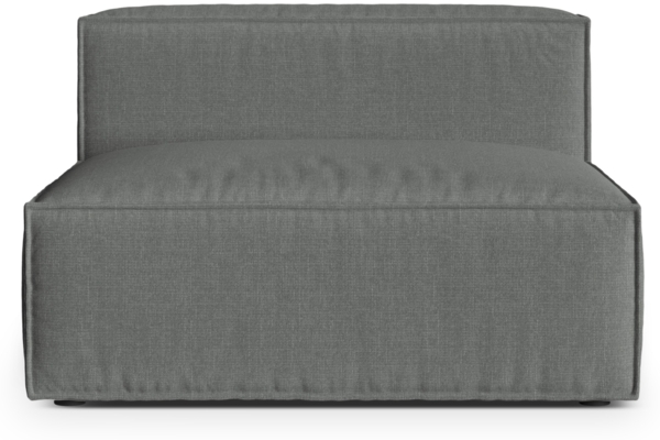 Micadoni Modul Nuria 2-Sitzer Strukturierter Stoff Grau