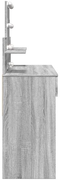 Schminktisch, Frisiertisch mit LED-Beleuchtung Grau Sonoma 100x40x130 cm Bild 6