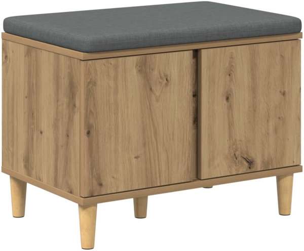 vidaXL Flurbank mit Kissen mit Speicher Artisan-Eiche 60 x 38 x 46 cm 891527