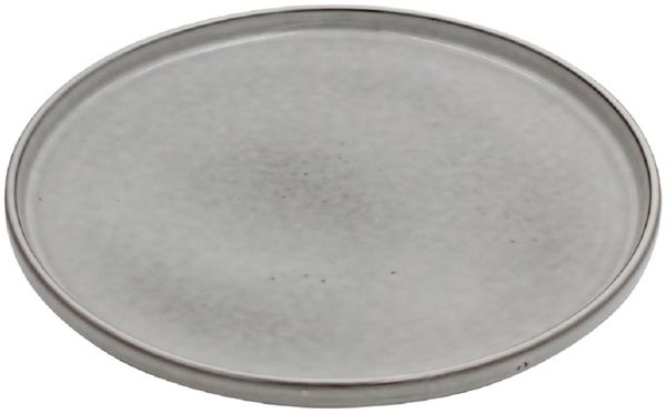 Speiseteller 27 cm rund, Steingut, Moderner grauer Essteller