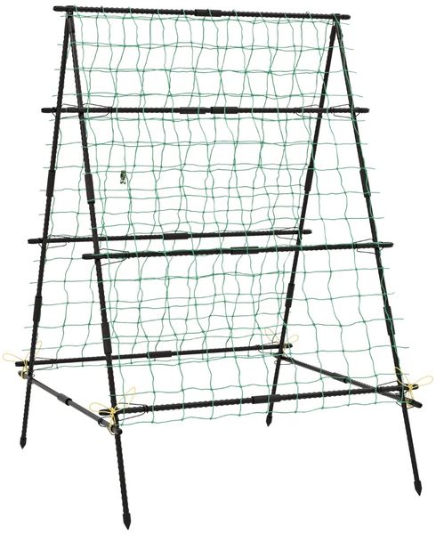 A-förmige Gurke Rankhilfe mit Gartennetz & Pflanzenclips Metall Pflanzenhalter Rankgitter