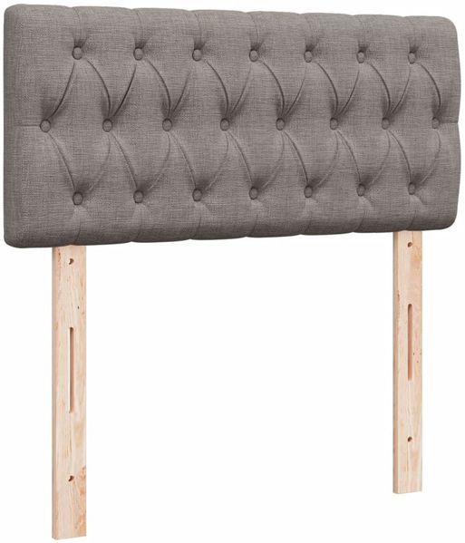 vidaXL Boxspringbett mit Matratze Taupe 100x200 cm Stoff 3288110 Bild 7
