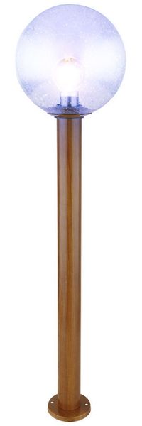 RGB LED Außenleuchte Stehlampe, Glas Holzoptik , H 100 cm