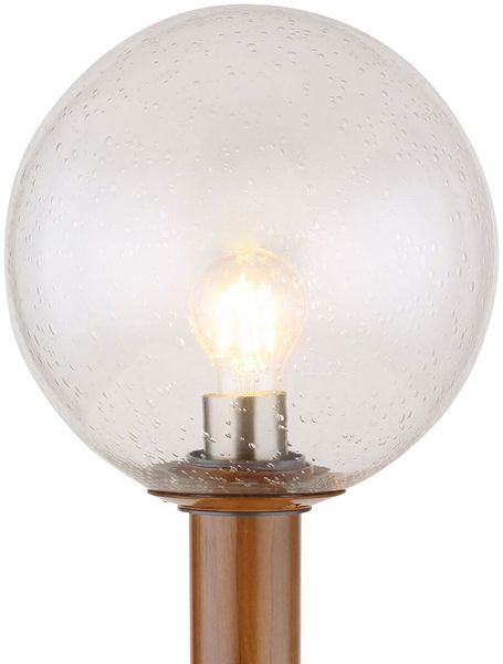 RGB LED Außenleuchte Stehlampe, Glas Holzoptik , H 100 cm Bild 6
