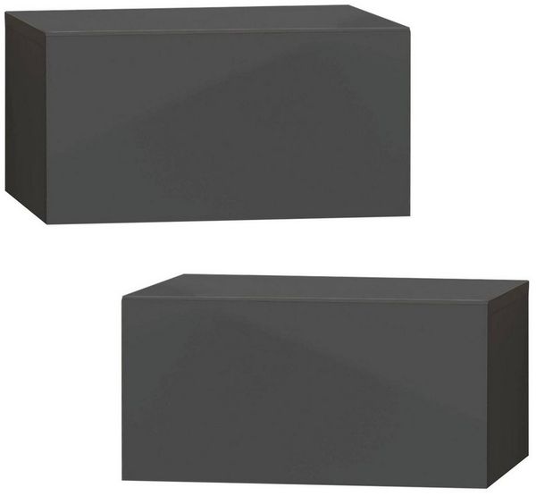 BMG Möbel Nachtschrank Faro 1 (Nachtkonsole) griffloses Design, wandhängend mit Schublade