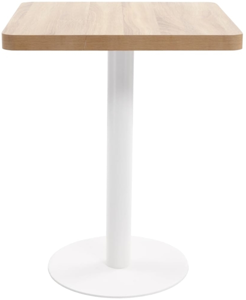 vidaXL Bistrotisch Hellbraun 60x60 cm MDF 286429