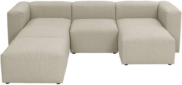 Wohnlandschaft 4 Kattrina Flachgewebe creme
