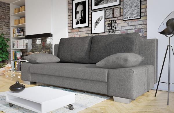 Sofa Laura mit Schlaffunktion und Bettkasten (Farbe: Lux 05 + Lux 06)