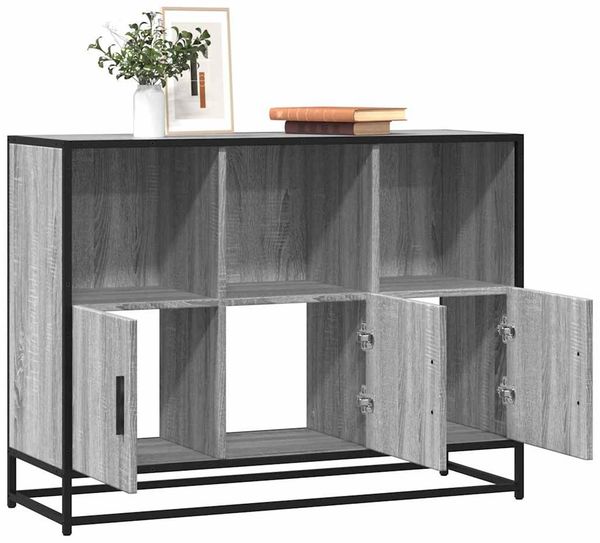 vidaXL Sideboard Grau Sonoma 100x35x76 cm Holzwerkstoff 849032