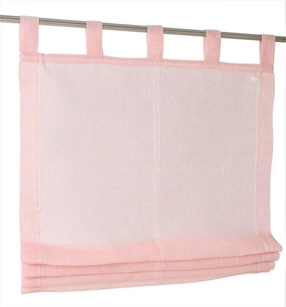 Kutti Raffrollo Brondby, mit Schlaufen, freihängend, halbtransparent, Polyester, Schlaufen