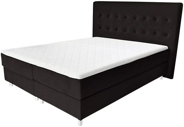 Best for Home Boxspringbett Boxspringbett Amelia – 7-Zonen-Taschenfederkernmatratze mit Topper (140x200 160x200 180x200 200x200 cm), Handwerksqualität,TOP- Preis-Leistungs-Verhältnis