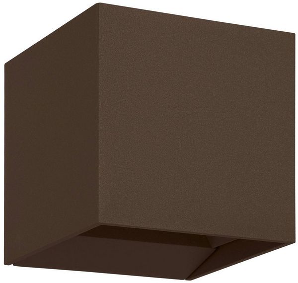 EGLO LED Außenleuchte Calpino 3, Wandleuchte außen mit Up und Down Beleuchtung, Wand Außenbeleuchtung aus Metall in Rostbraun, Außenlampe warmweiß, IP54