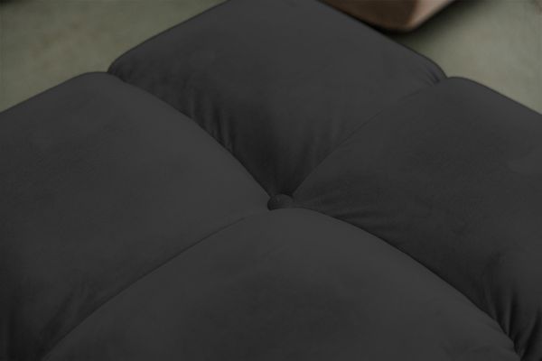 KAWOLA Sofa VIVIEN Ecksofa Velvet schwarz Longchair links 85 x 178 x 290 cm Bild 5