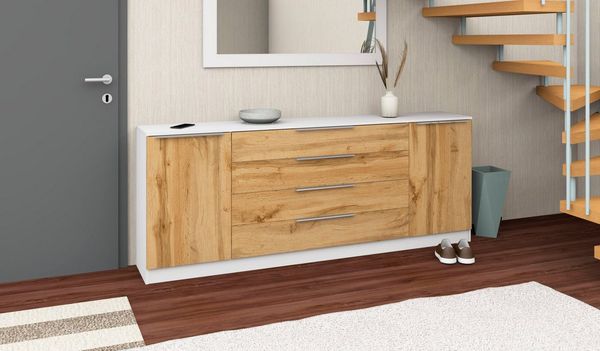 borchardt Möbel Kommode Oliva, Breite 200 cm, mit 4 Schubkästen