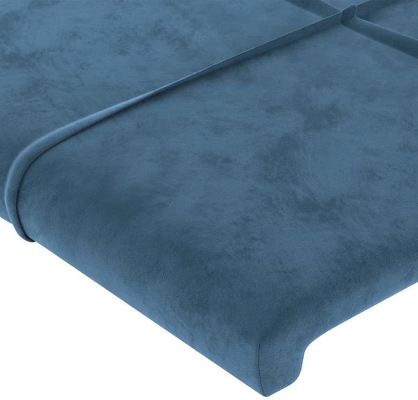 vidaXL Bettgestell mit Kopfteil Dunkelblau 120x200 cm Samt [3125749] Bild 10