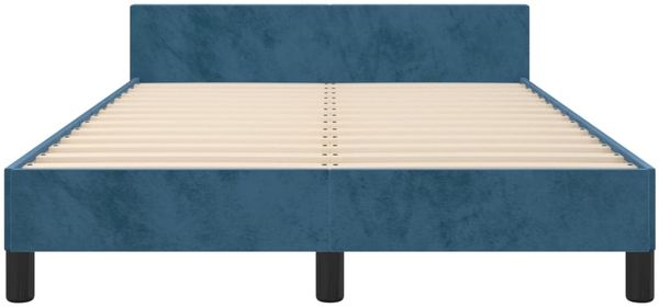 vidaXL Bettgestell mit Kopfteil Dunkelblau 120x200 cm Samt [3125749] Bild 6