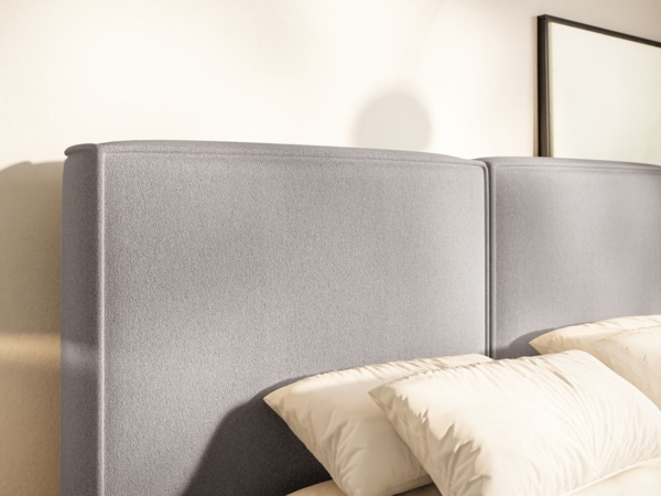 Selsey 'Tilves' Polsterbett 180x200 mit Bettkasten, Lattenrost, Chenille, hellgrau Bild 7