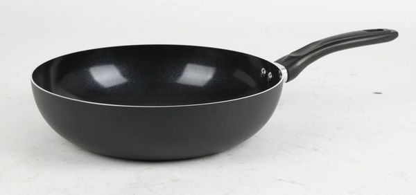 Alu Wokpfanne GENUA 28×7,5 cm mit robuster Keramikbeschichtung – leichte Antihaftpfanne für asiatische Gerichte Gemüse Fleisch und tägliches gesundes Kochen