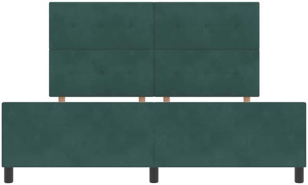 vidaXL Boxspringbett mit Kopfteil Dunkelgrün 180 x 200 cm Samt 3344960 Bild 7