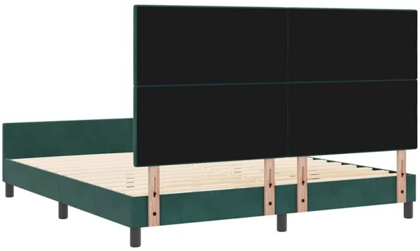 vidaXL Boxspringbett mit Kopfteil Dunkelgrün 180 x 200 cm Samt 3344960 Bild 9