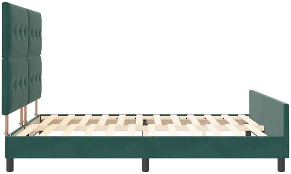 vidaXL Boxspringbett mit Kopfteil Dunkelgrün 180 x 200 cm Samt 3344960 Bild 8