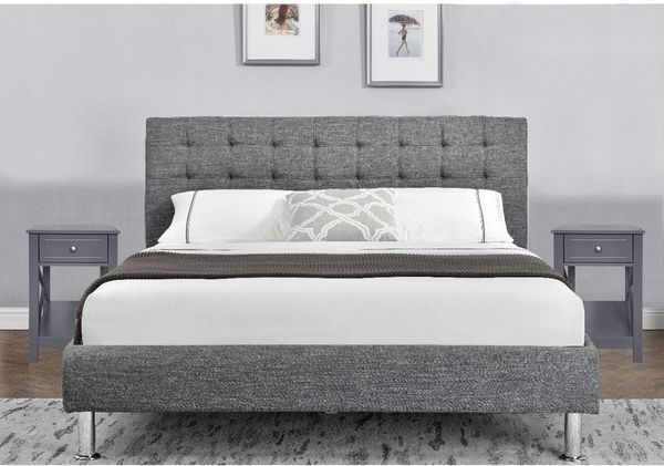 HTI-Living Nachttisch Nachttisch Hayet Grau 2er-Set (Set, 2-St, 2 Nachttische), Nachtkommode Beistelltisch 1 Schublade