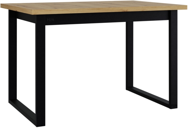 Esstisch Idunes III S (Farbe: Artisan Eiche - L / Schwarz Metall)