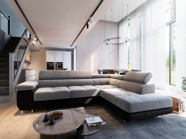 Masseno Ecksofa SELVA mit Schlaffunktion L-Form, Sofa mit Bettkasten