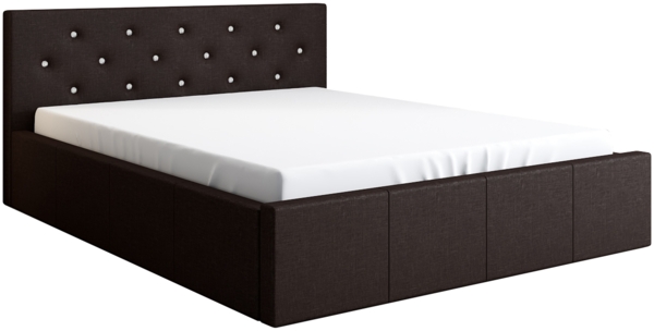 Polsterbett SKIDI , Dunkelbraun 26, 140 x 200