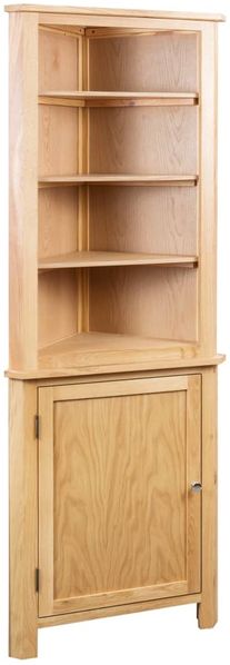vidaXL Eckschrank 59x36x180 cm Massivholz Eiche 247042