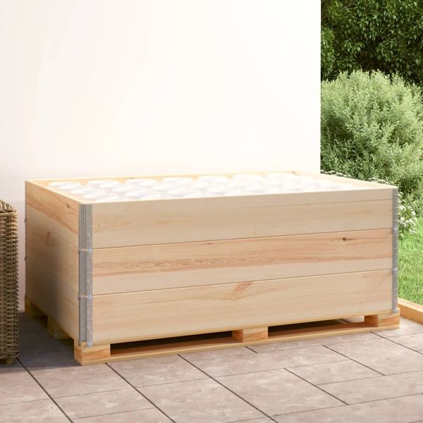 vidaXL Paletten-Aufsatzrahmen 3 Stk. 100x150 cm Kiefer Massivholz 310059
