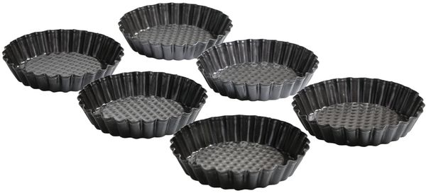 KAISER Tortelett 6er Set schwarz 10cm 105437
