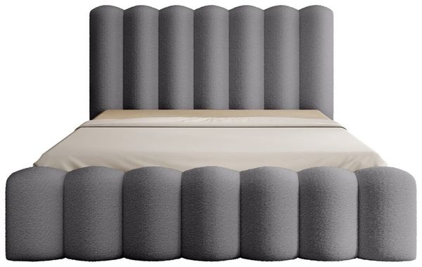 Polsterbett Doppelbett MACON 180x200cm in Stoff Euphoria Dunkelgrau Bild 4